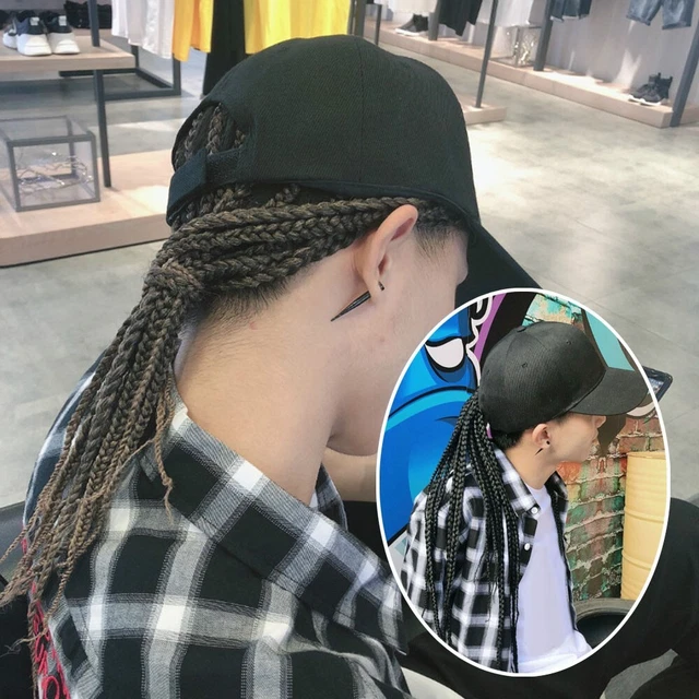 Fashionable Summer Baseball Cap Hat with Dreadlocks Wig for Unisex HipHop Punk