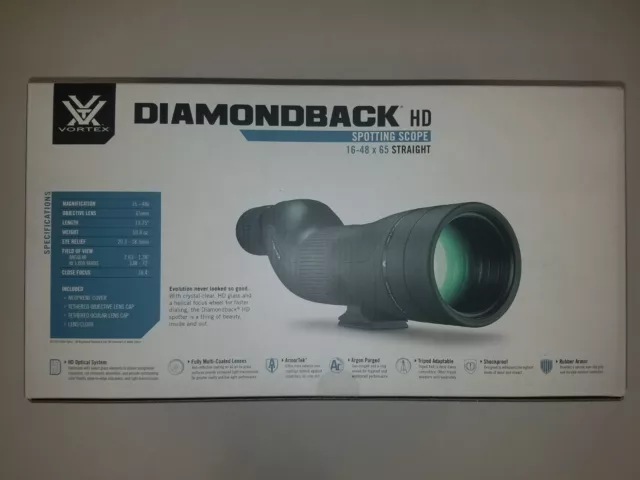 *1-Pack* Vortex DiamondBack HD Spotting Scope 16-48x & 65 Lens Diameter DS-65S 2