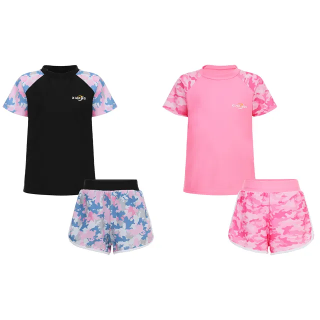 Set 2 costumi da bagno per bambine UPF50 + abito da surf collo finto