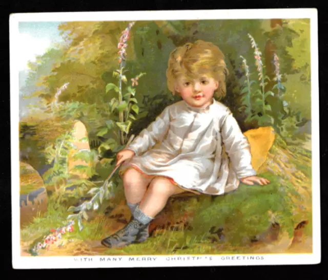 Victorian Greeting Card. A Child's Thoughts About Christmas. Osborne. New St.