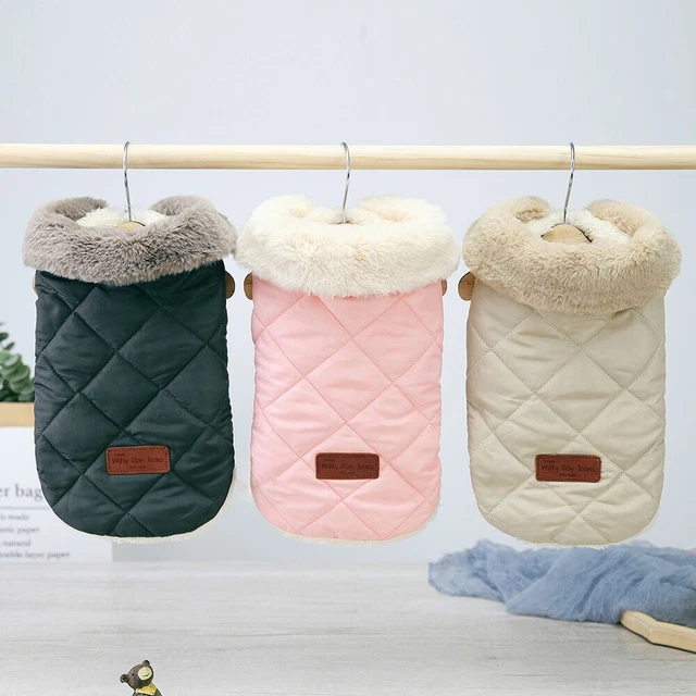 Chaqueta acolchada de algodón Ropa para mascotas Sudadera con capucha de felpa