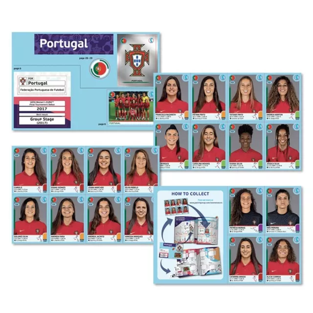 PANINI WOMEN'S EURO 2022 Set de mise à jour Update set Team Portugal