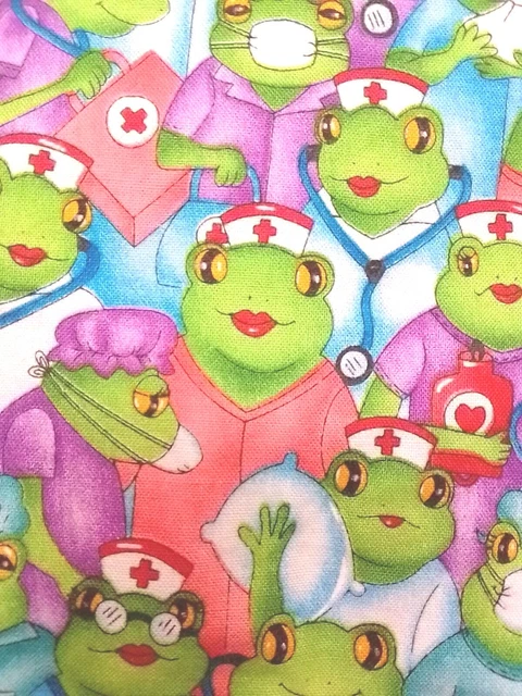 Barco Uniforms Frog Nurse Scrubs Women's L Large