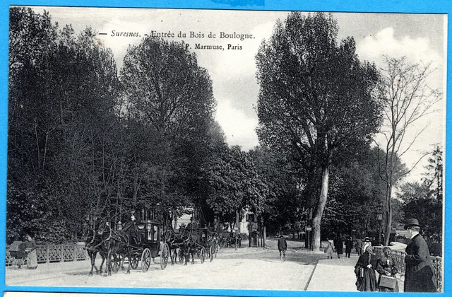 Cpa 92 Suresnes - Entree Du Bois De Boulogne