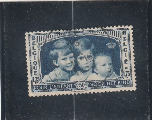 L6181 BELGIQUE timbre Y&T N° 406 de 1935 " Effigie des enfants royaux " Oblitéré