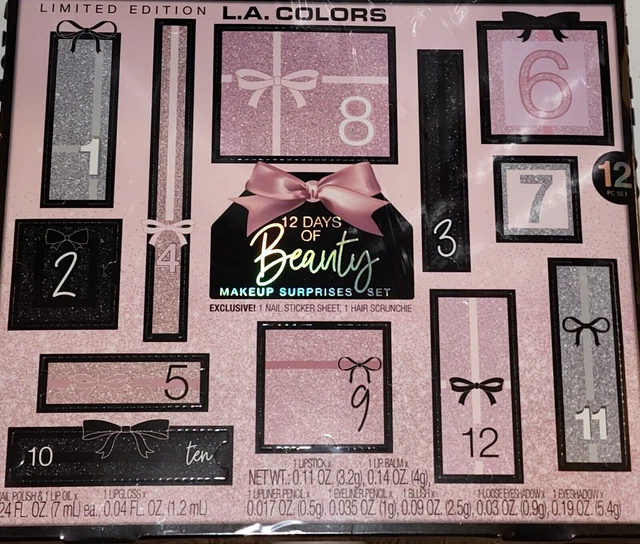 NEW LA COLORS 12 Days of Beauty Makeup Advent Calendar Gift Set BRAND