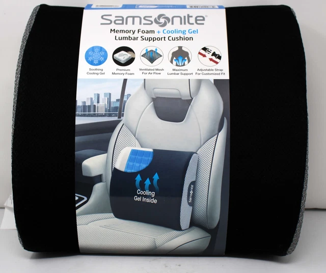 Samsonite Memory Foam + Cooling Gel Lumbar Support Cushion