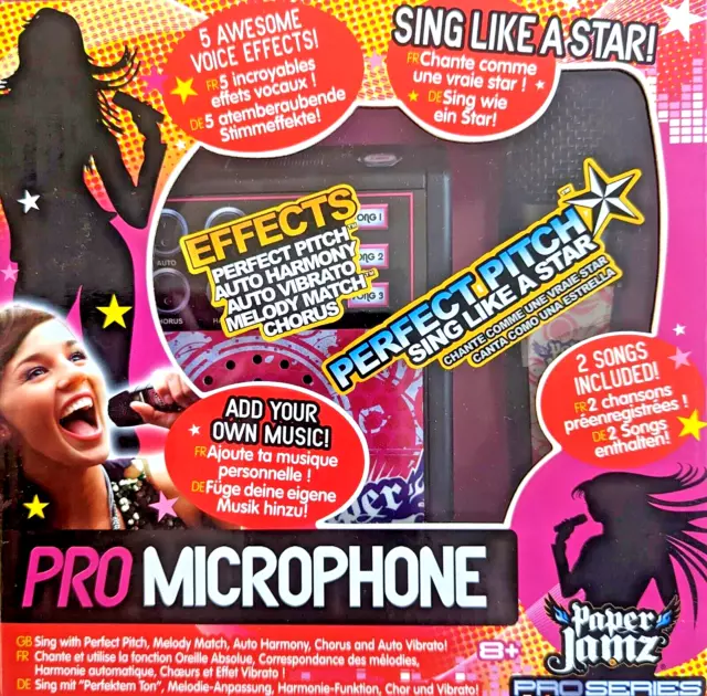 Paper Jamz Pro Microphone And Effects Amp WowWee Pink Pro Series