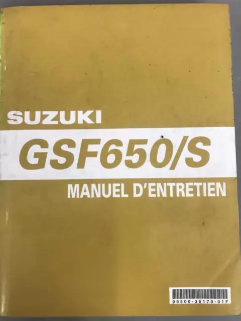 Revue Manuel d'atelier SUZUKI GSF 650 2007-2008 BANDIT