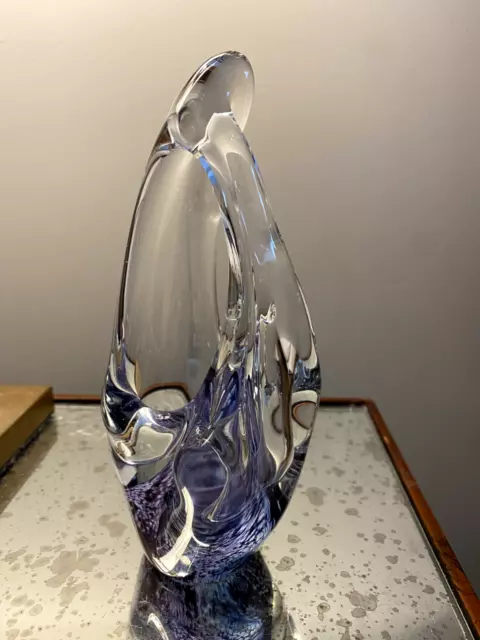 Robinson Scott 2000 Studio Art Glass Beautiful amethyst color/ clear STUNNING!!!