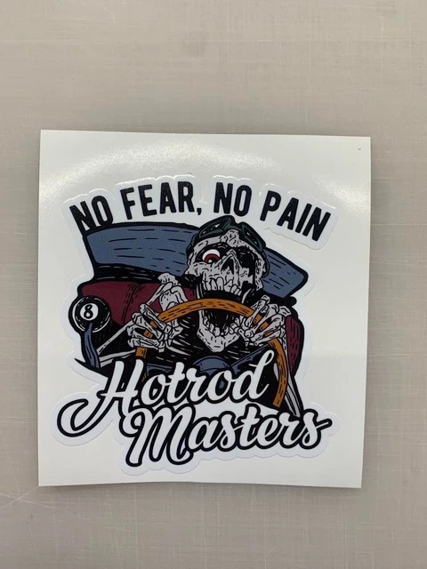 Motorcycle Skull Sticker Harley Davidson Style Tank Helmet Pannier Decal HOTROD