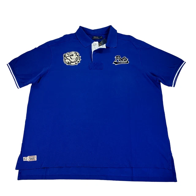 Polo Ralph Lauren Rugby Shirt Big & Tall Mens 3XB BULL DOG Football Blue NWT Polo Ralph Lauren Rugby Shirt Big & Tall Mens 3XB BULL DOG Football Blue NWT