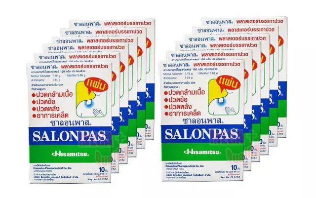 120 Salonpas Hisamitsu Pain Relief Post Neck Shoulders HEAT Patches (6.5x4.2cm)