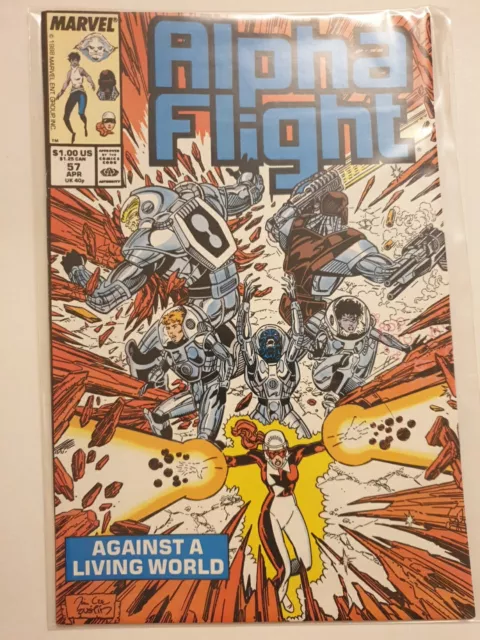 Alpha Flight #57 Marvel Comics April 1988 NM Bagged condition Jim Lee Cover