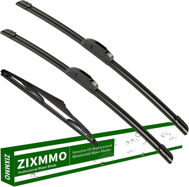 15"+15" Windshield Wiper Blades with 13" Rear Wiper Blades Set Replacement for 2