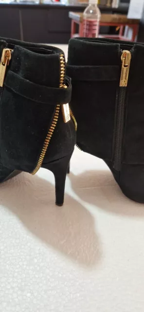 Ladies Black Suede High Heel Ankle Boots Size 3 By Jessica Simpson