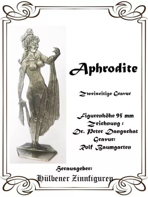 Erotische Zinnfigur Erotik Flachfigur Vitrinenfigur  " Aphrodite"