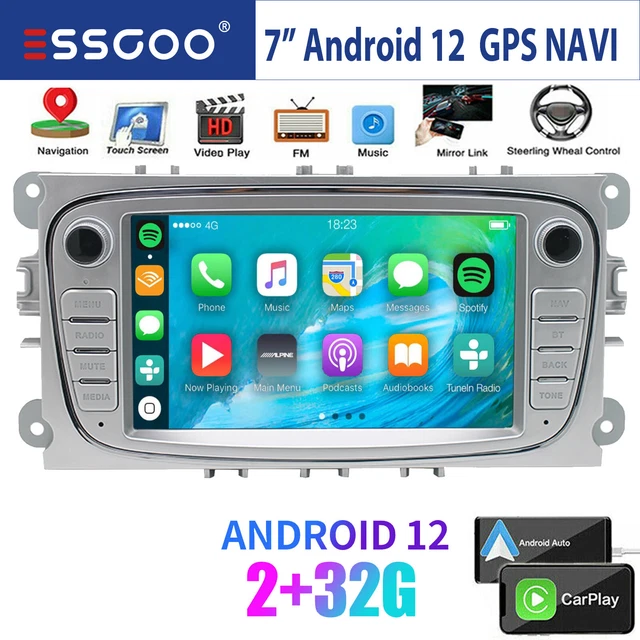 SIXWIN Android 13 Autoradio – 7 Inch HD Touchscreen, Voor Ford Modellen, Inclusief GPS, WiFi, Bluetooth, Stuurwielbediening