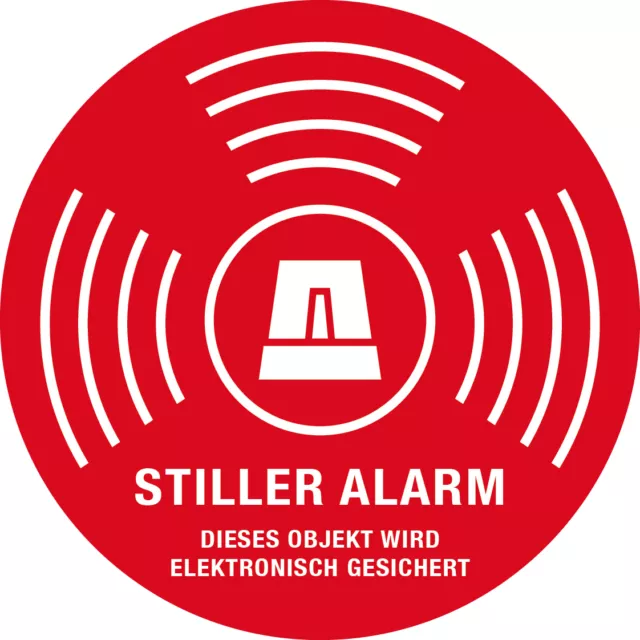 1x STILLER ALARM ABUS Aufkleber Funk Alarmanlage Dummy Einbruchschutz Sicherheit