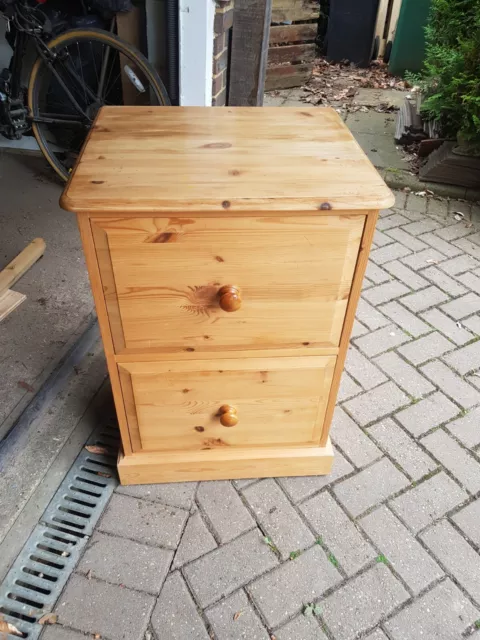 Waxed Pine Filing Cabinet