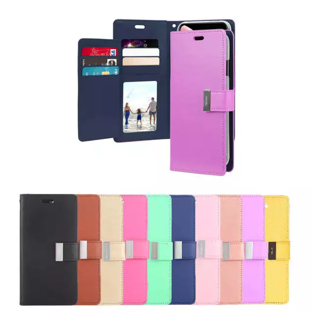 Goospery Rich Diary Wallet Case with Card Slots for Samsung S10 S10+ S10e