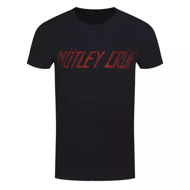 Motley Crue T-Shirt Distressed Logo Rock Band Official Black New