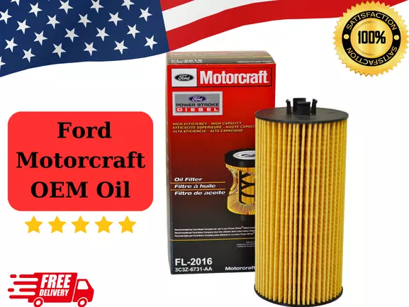 6.0L & 6.4L Powerstroke Diesel Genuine Ford Motorcraft OEM Oil Filter  FL-2016