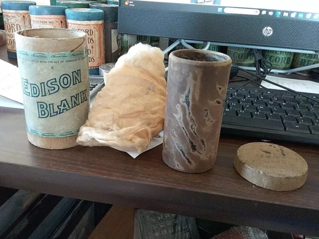 Antique Edison Blue Amberol Cylinder Blank Record
