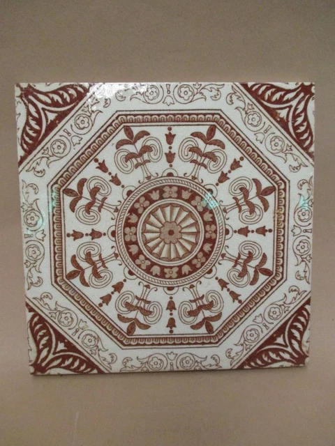 Tile, transfer print, Art Nouveau, Art Deco, England wall tile, vintage, antique