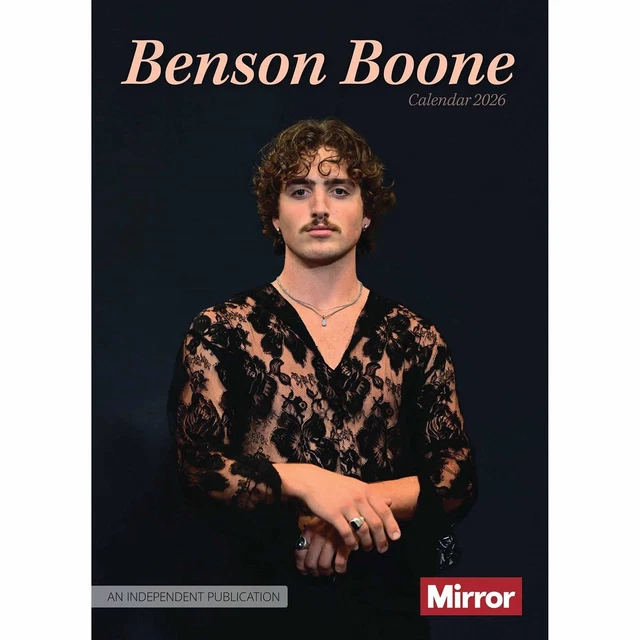 BENSON BOONE A3 Calendar 2026 Month To View 10 99 Benson Boone A3 Calendar 2026