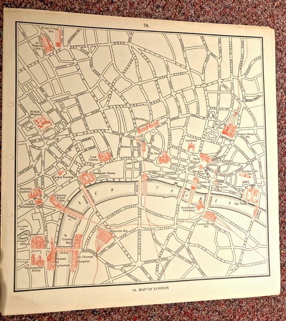 VINTAGE EDUCATION CLASS posters 76 Map of London 1930/50 £8.00