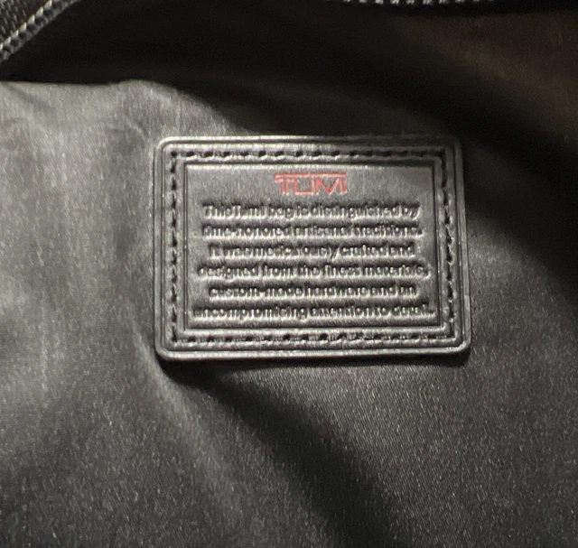 TUMI ALPHA Briefcase Black Ballistic Nylon Expandable File Laptop Bag 26141DH 12