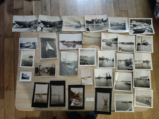 Lot De 30 Photos Anciennes Originales (1940-1990) : Enfants En Noir Et Blanc, Tirages Argentiques France