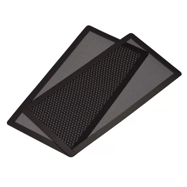 2pcs 120mmx240mm Computer Fan Filter Grills Mesh Magnetic Dustproof Cover Black