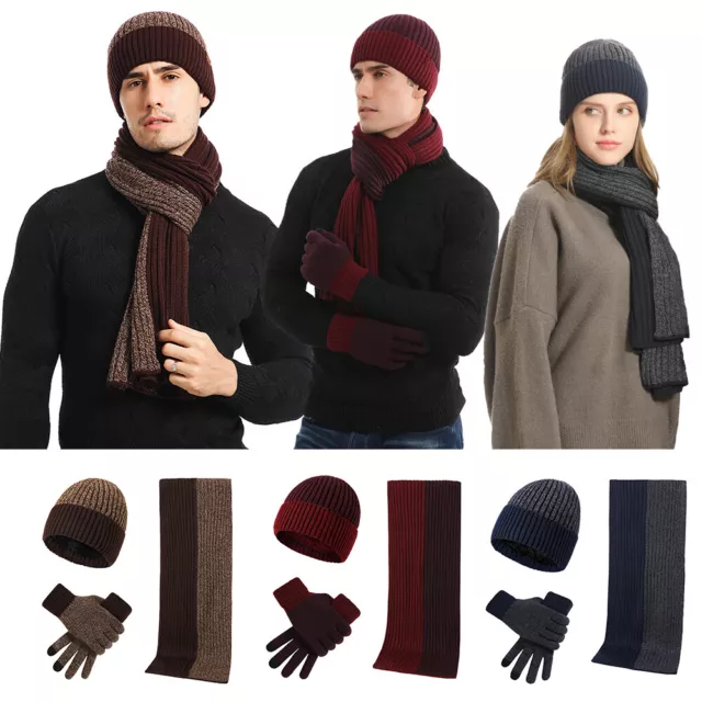 # Invierno Punto Cuello Protección Sombrero,Bufanda,Guantes,Unisex Tres Piezas "