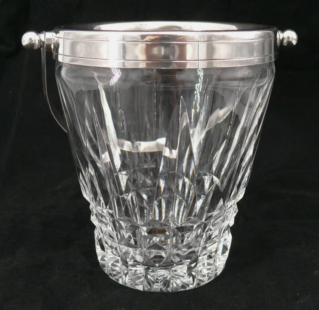 Seau à Glace En Cristal Bohème Vintage 50-60 – Style Saint Louis – Hauteur 14,5 Cm