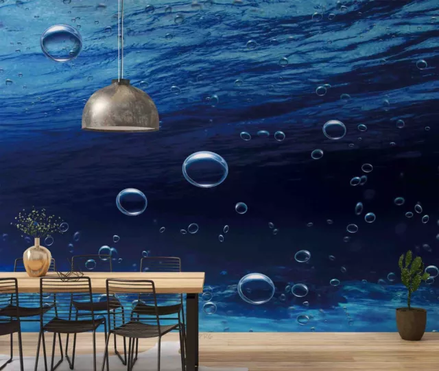 3D Blue Sea Bubble Wall Murals Wallpaper Murals Wall Sticker Wall 14 2