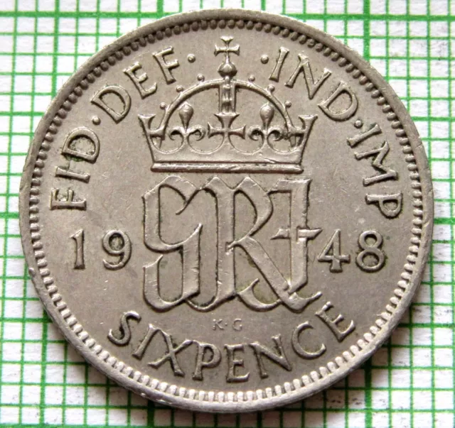 GREAT BRITAIN GEORGE VI 1948 6 PENCE - 1 coin - GREAT BRITAIN 1948 SIXPENCE