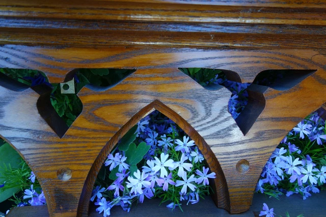 Vintage French Gothic Church Carved Oak Arch Architectural Element