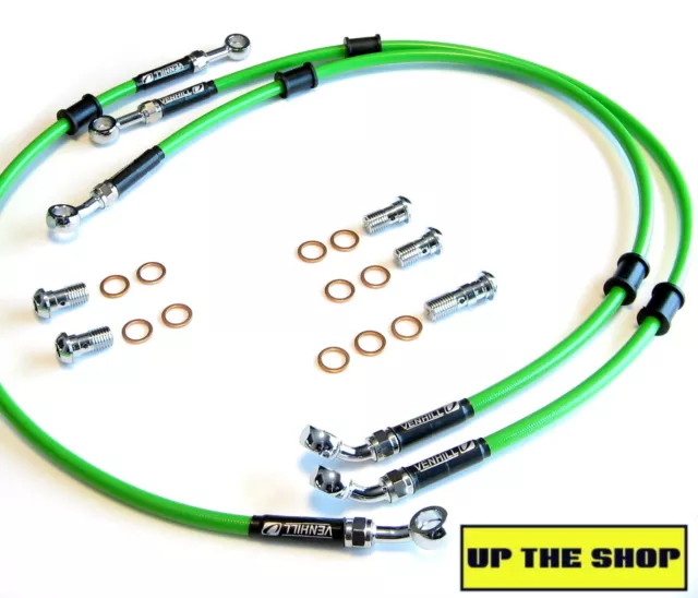 SUZUKI GSXR 750 SRAD T-X 1996-99 VENHILL F&R s/steel braided brake line set Race