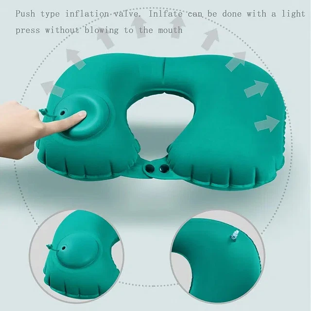 Inflatable Travel Pillow, U-Shaped Neck Pillow, Portable Sleeping Pillow 2