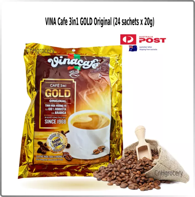 Vietnamese Coffee VINACAFE Vina Cafe Instant Coffee Mix 3in1 (24 sachets x 20g)