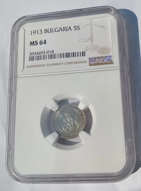 Bulgaria 5 stotinki 1913 MS 64 NGC 