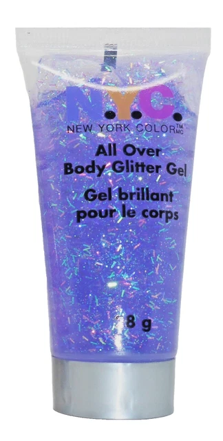 Gel brillante holográfico oropel azul brillo todo el cuerpo de Nueva York 28 g