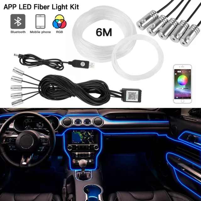 BARRA LUMINOSA AUTO LED 6 M RGB illuminazione interni per BMW E90 E91 E53  E87 E46 E39 EUR 21,21 - PicClick IT