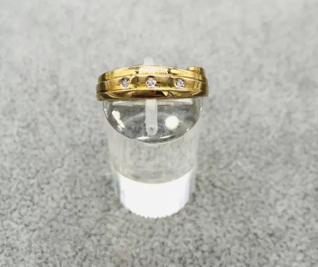 333 8ct Bague or Avec Diamants, Taille de Bague au Choix 54, Bon État