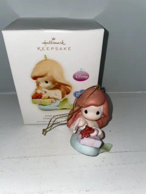 NIB 2009 Hallmark Keepsake Disney Ariel & Sebastian Precious Moments  Ornament