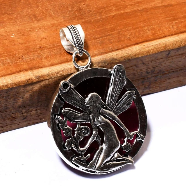 Amethyst Handmade Unique Angel Pendant Jewelry 2.2" AP 23680
