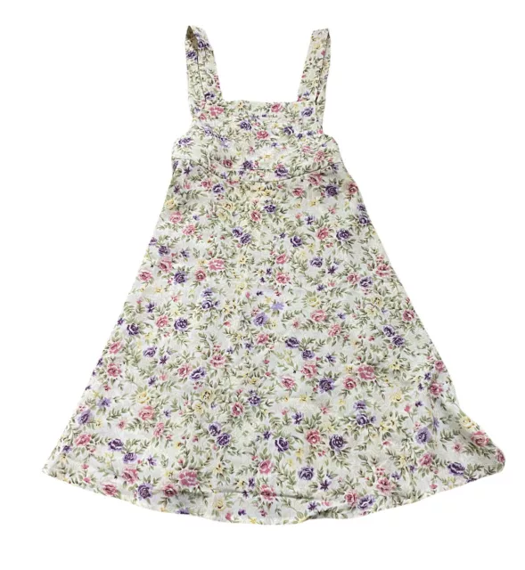 Vintage 80s Storybook Heirlooms Dress Overalls Farmhouse Cottage Floral Girls 6