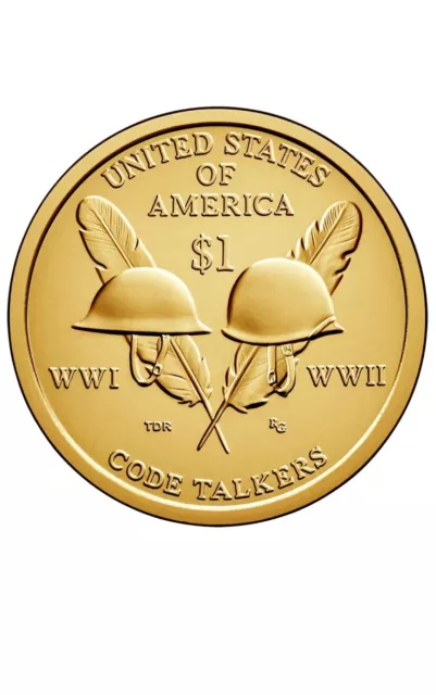 2016 D Sacagawea Native American Dollars Code Talker  (1) Coin From US Mint Roll